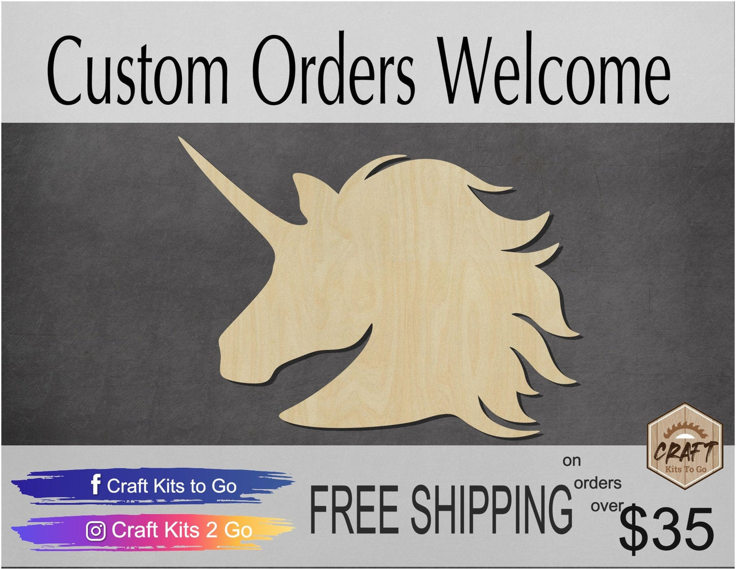 Unicorn Wood Cutouts Unicorn blank magical Magic DIY Paint Bedroom Decor #2150 - Multiple Sizes Available - Unfinished wood Cutout Shapes