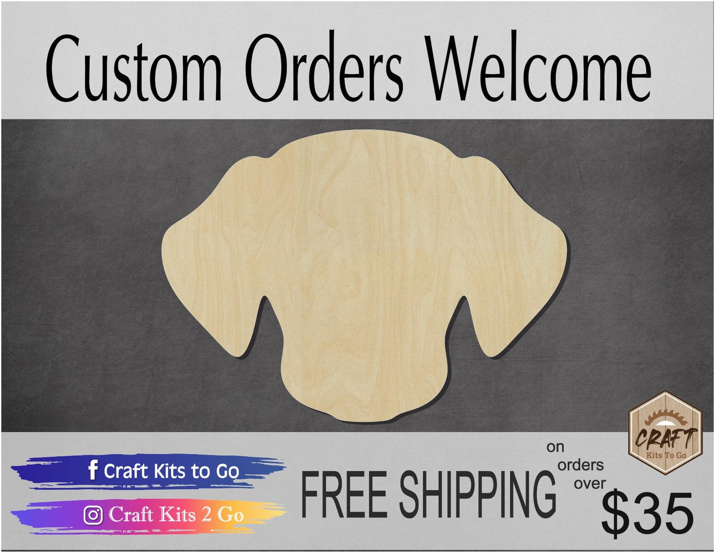 Dog Face Puppy paint cutout cutouts wood blanks mans best friend DIY #1384 - Multiple Sizes Available - Unfinished Cutout Shapes