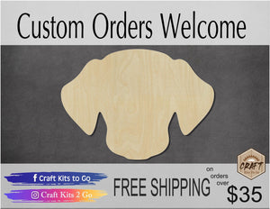 Dog Face Puppy paint cutout cutouts wood blanks mans best friend DIY #1384 - Multiple Sizes Available - Unfinished Cutout Shapes