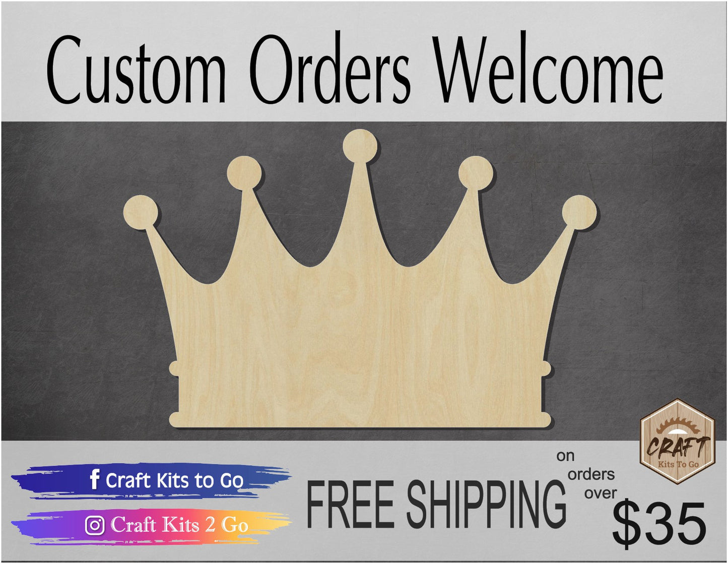 Crown Princess throne DIY paint kit wood blank cutouts Craft paint yourself #1335 - Multiple Sizes Available - Unfinished Cutout Shapes