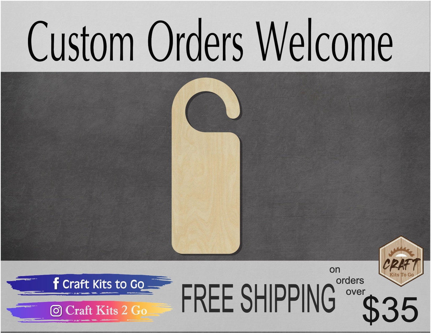 Door Hanger Bedroom decor wood blank cutouts House kids room DIy paint kit #1401 - Multiple Sizes Available - Unfinished Cutout Shapes