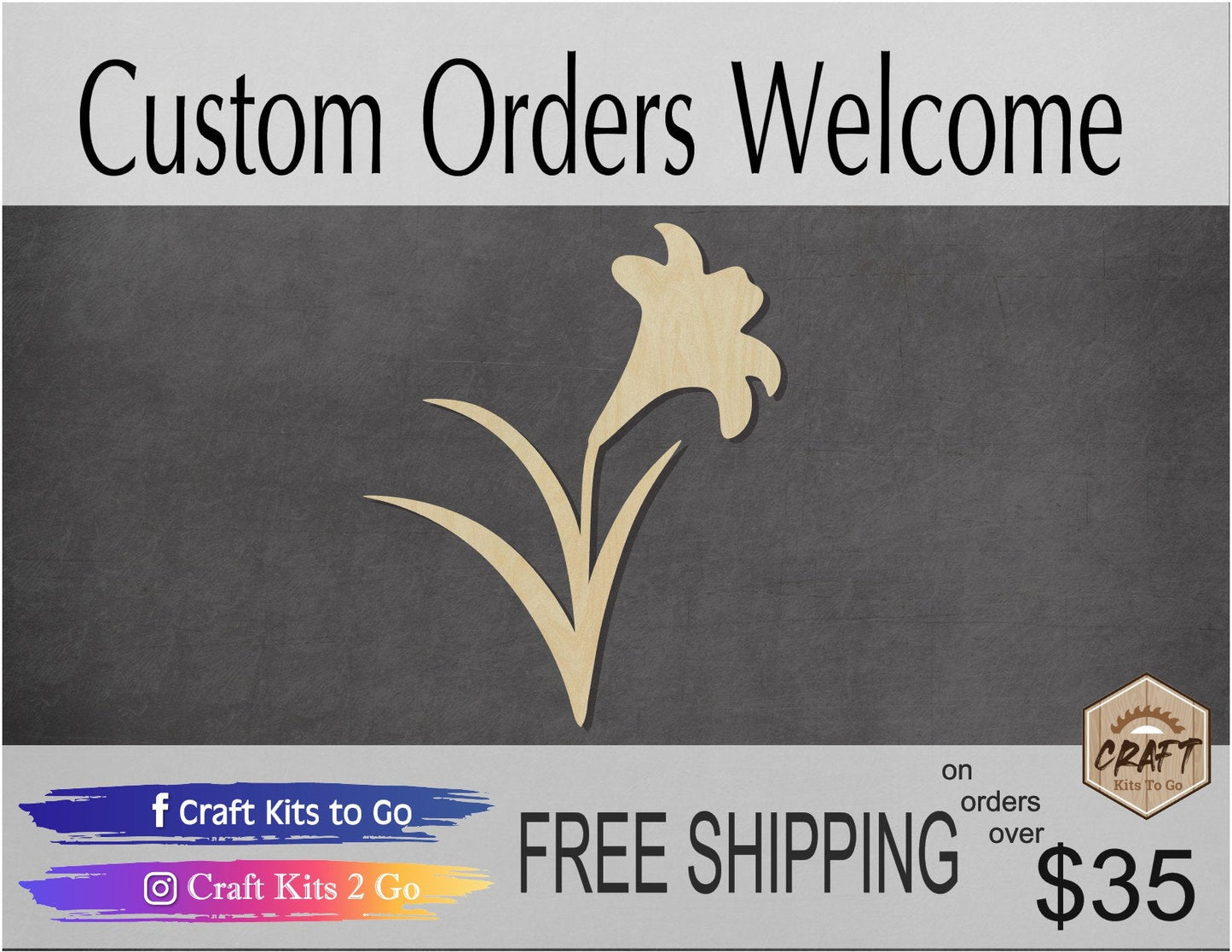 Easter Lily Cutout blank wood cutouts Easter Spring DIY Paint kit Paint yourself #1427 - Multiple Sizes Available - Unfinished Cutout Shapes