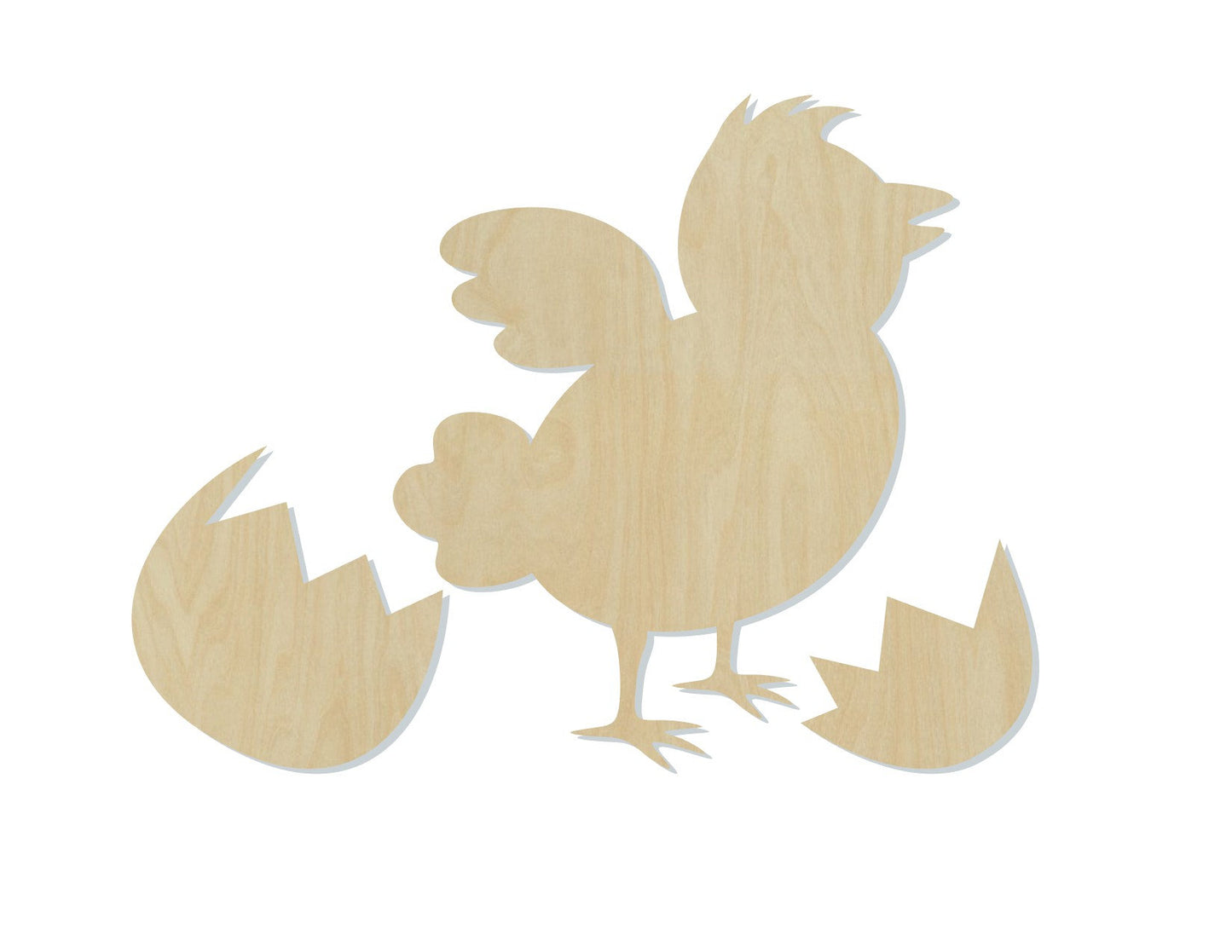 Easter Chicken Hatching cutout wood cutouts Easter craft springtime DIY Paint #1426 - Multiple Sizes Available - Unfinished Cutout Shapes
