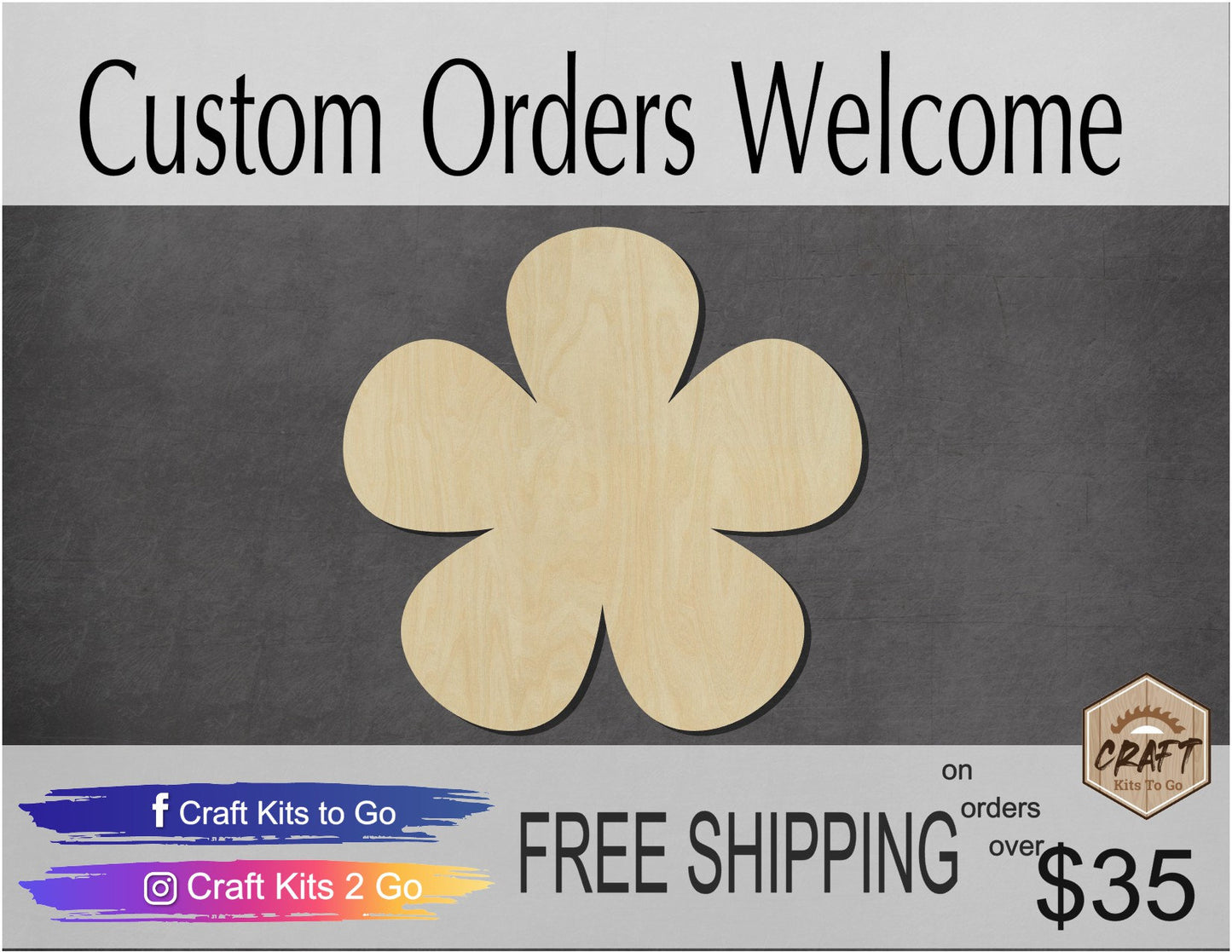 Flower cutout wood cutouts Flowers garden pretty DIY Paint kit #1480 - Multiple Sizes Available - Unfinished Wood Cutout Shapes