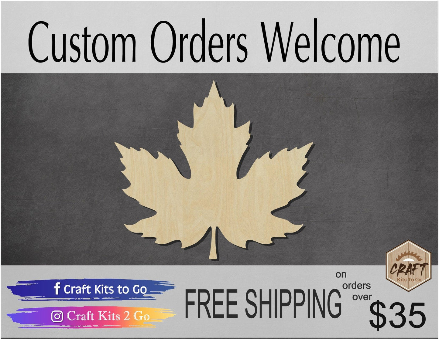 Maple Leaf wood cutouts wood shapes Plants Flowers Fall colors Fall leaves #1675 - Multiple Sizes Available - Unfinished Wood Cutout Shapes