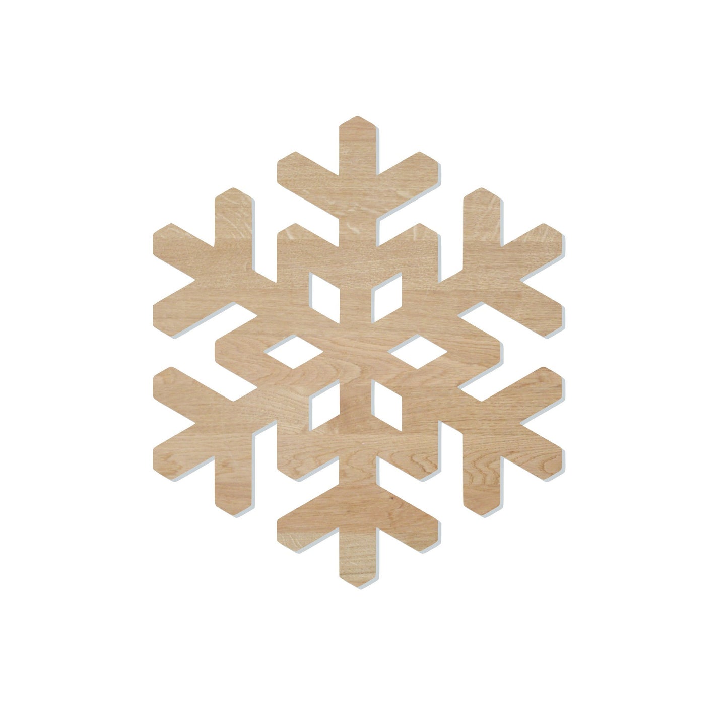 Snowflake Style #1 Wood Cutout #1027 - Multiple Sizes Available - Unfinished Wood Cutout Shapes