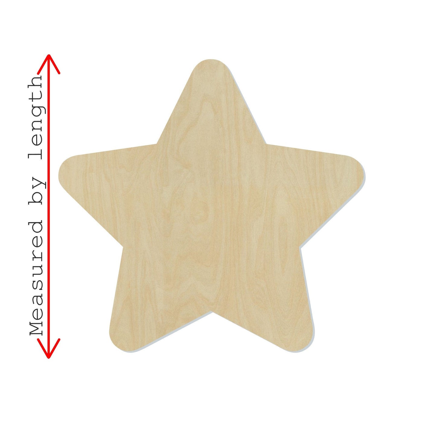 Star Wood Cutout #1031 - Multiple Sizes Available - Unfinished Wood Cutout Shapes