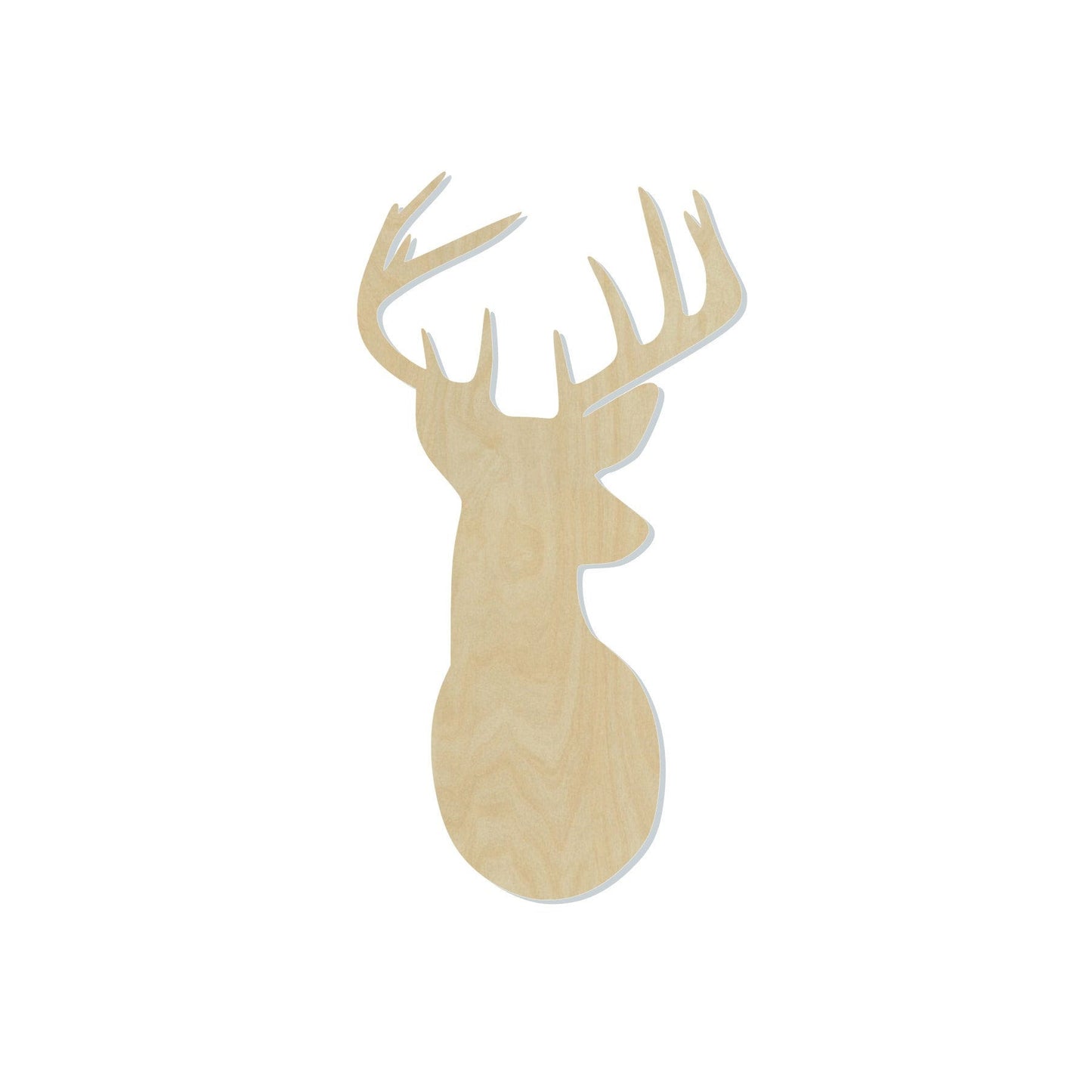 Deer Mounted Blank, Deer Blank, Deer Cutout #1057 - Multiple Sizes Available - Unfinished Wood Cutout Shapes