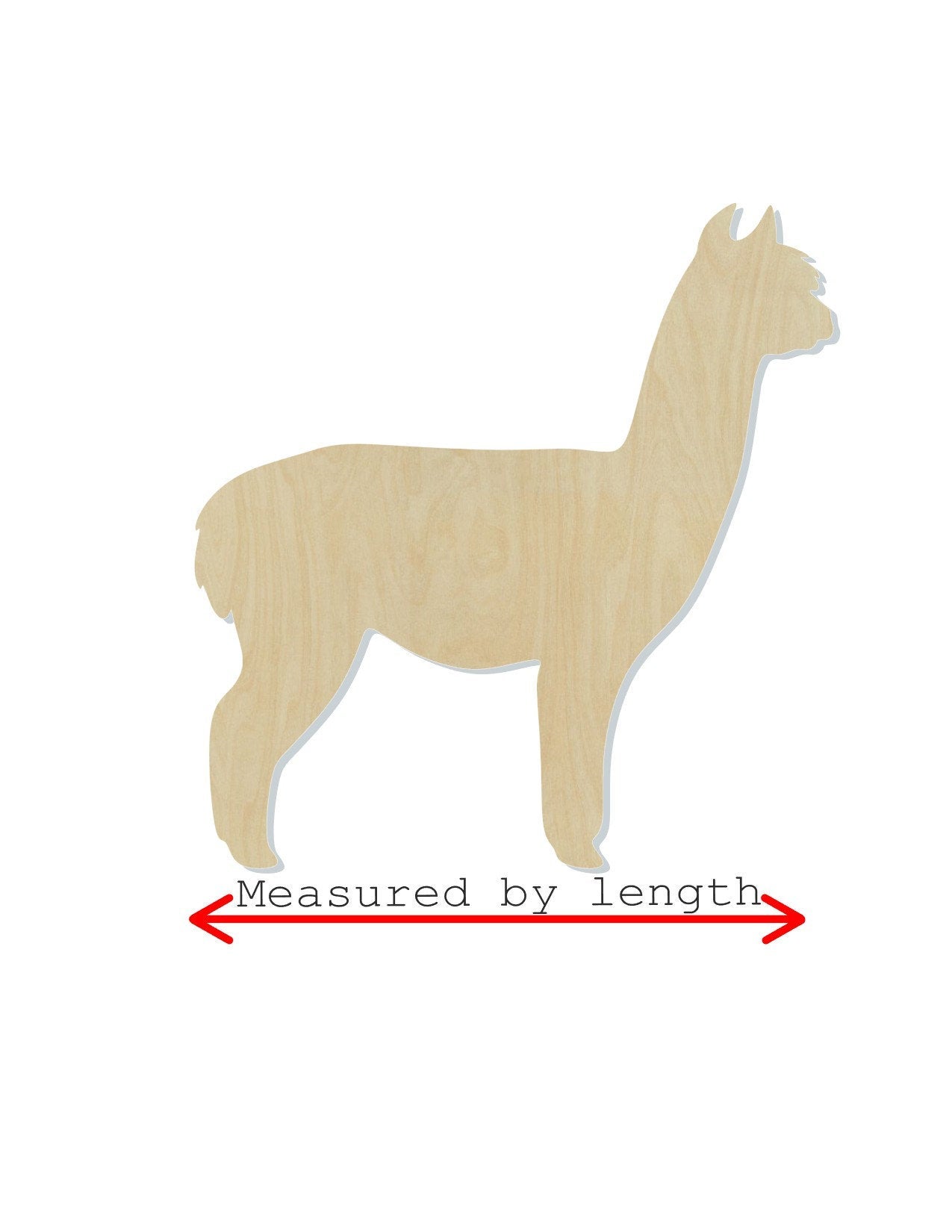 Alpaca Blank Cutout Zoo animal cutouts animal blanks #1121 - Multiple Sizes Available - Unfinished Wood Cutout Shapes