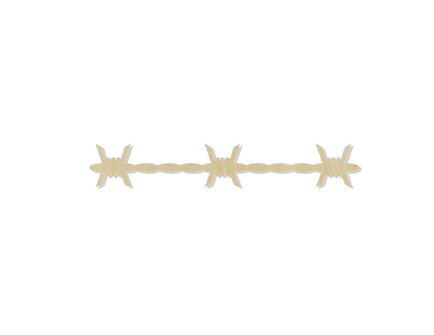 Barbed Wire wood cutout farm ranch #1148 - Multiple Sizes Available - Unfinished Wood Cutout Shapes