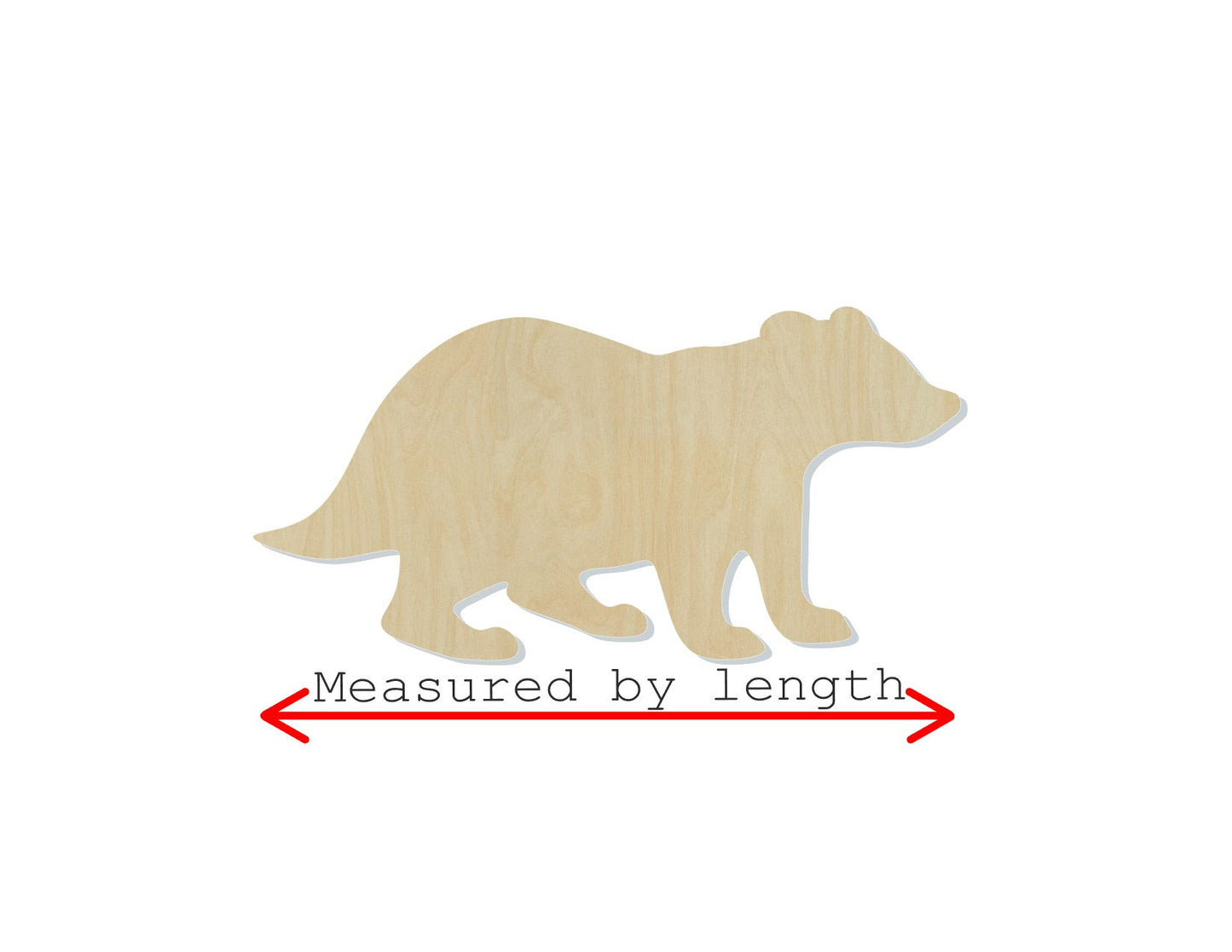 Badger Animal wood cutout zoo animals wildlife wood blank #1154 - Multiple Sizes Available - Unfinished Wood Cutout Shapes
