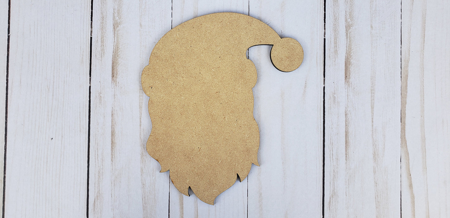 Santa Face wood shape wood cutouts Christmas Craft DIY paint kit #1956 - Multiple Sizes Available - Unfinished Wood Cutout Shapes