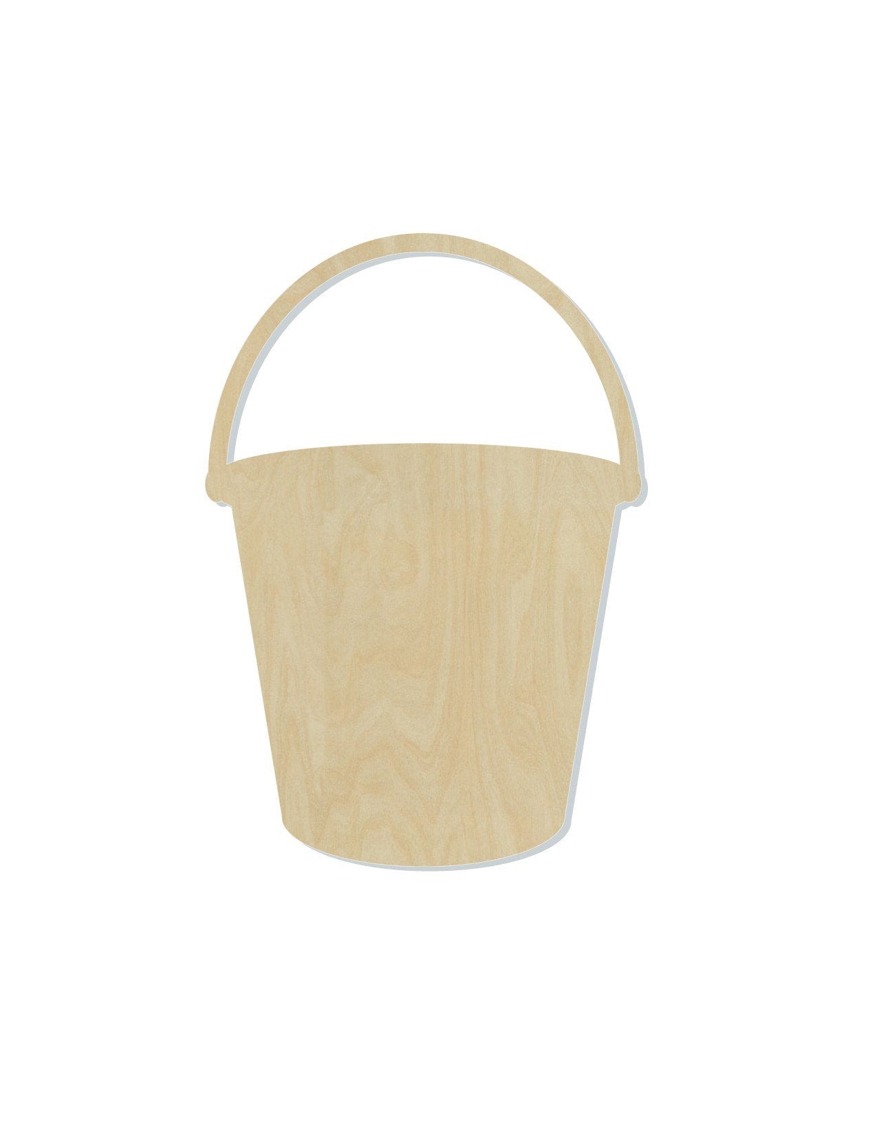 Bucket Cutout wood blank Kitchen Household items #1229 - Multiple Sizes Available - Unfinished Wood Cutout Shapes