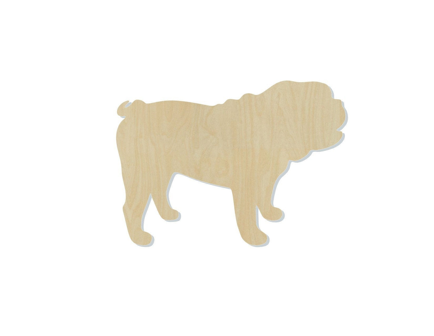 Bulldog Cutout wood blank Mans best friend #1232 - Multiple Sizes Available - Unfinished Wood Cutout Shapes
