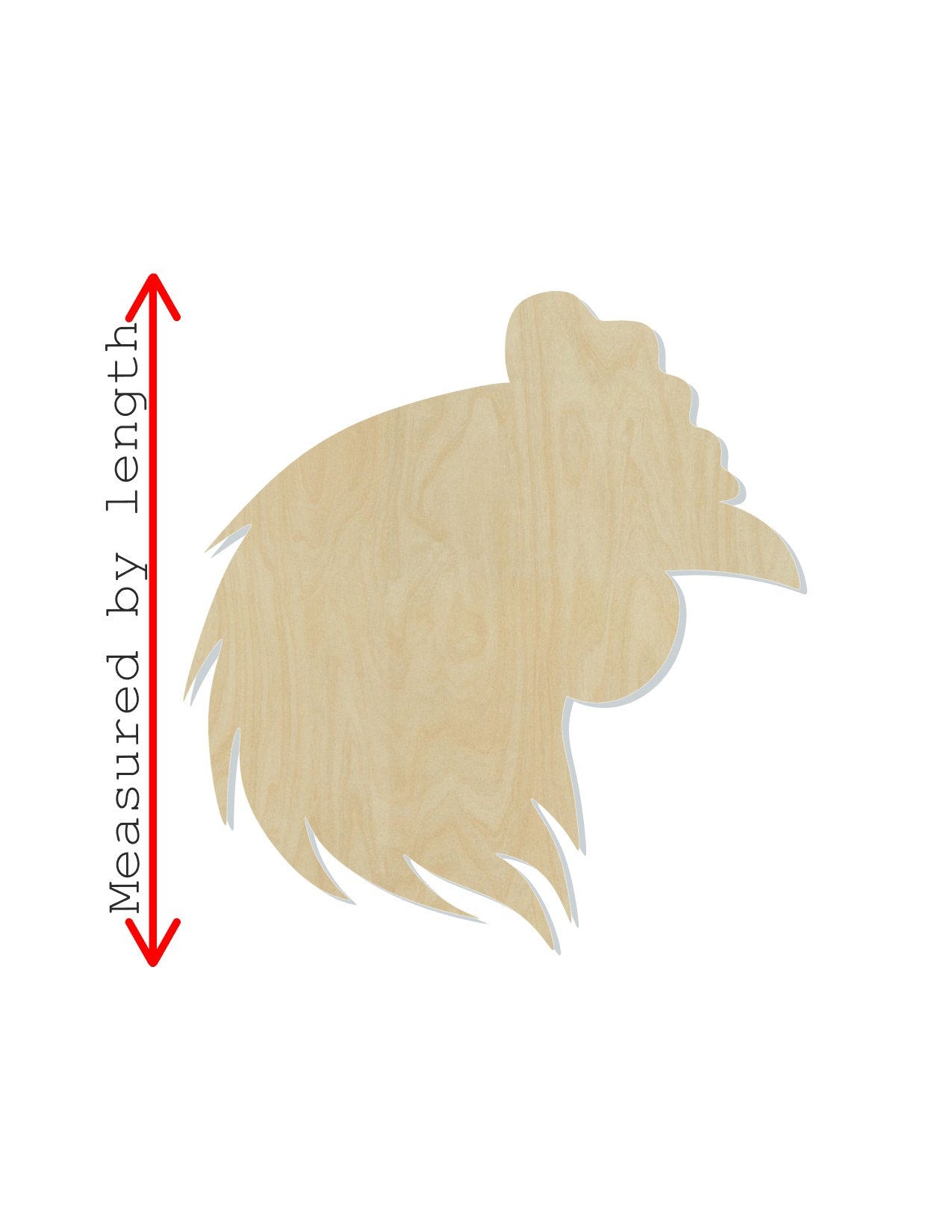 Chicken Head Farm animals Ranch wood blank cutouts DIY Paint #1291 - Multiple Sizes Available - Unfinished Cutout Shapes