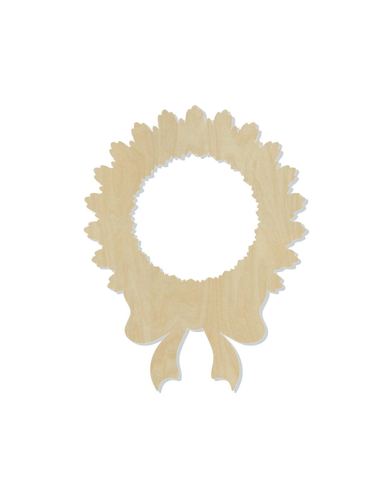 Christmas Wreath blank wood cutouts Christmas time Christmas craft Paint kit #1315 - Multiple Sizes Available - Unfinished Cutout Shapes