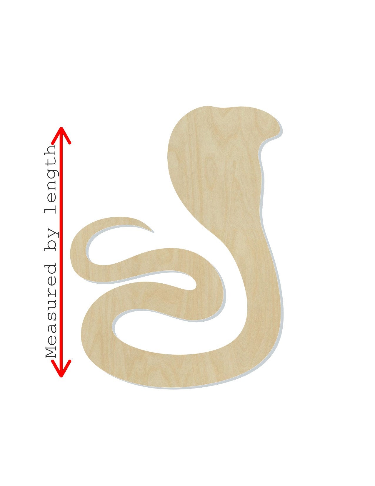 Cobra Snake wood blank cutouts animal cutouts zoo animals DIY Paint kit #1344 - Multiple Sizes Available - Unfinished Cutout Shapes