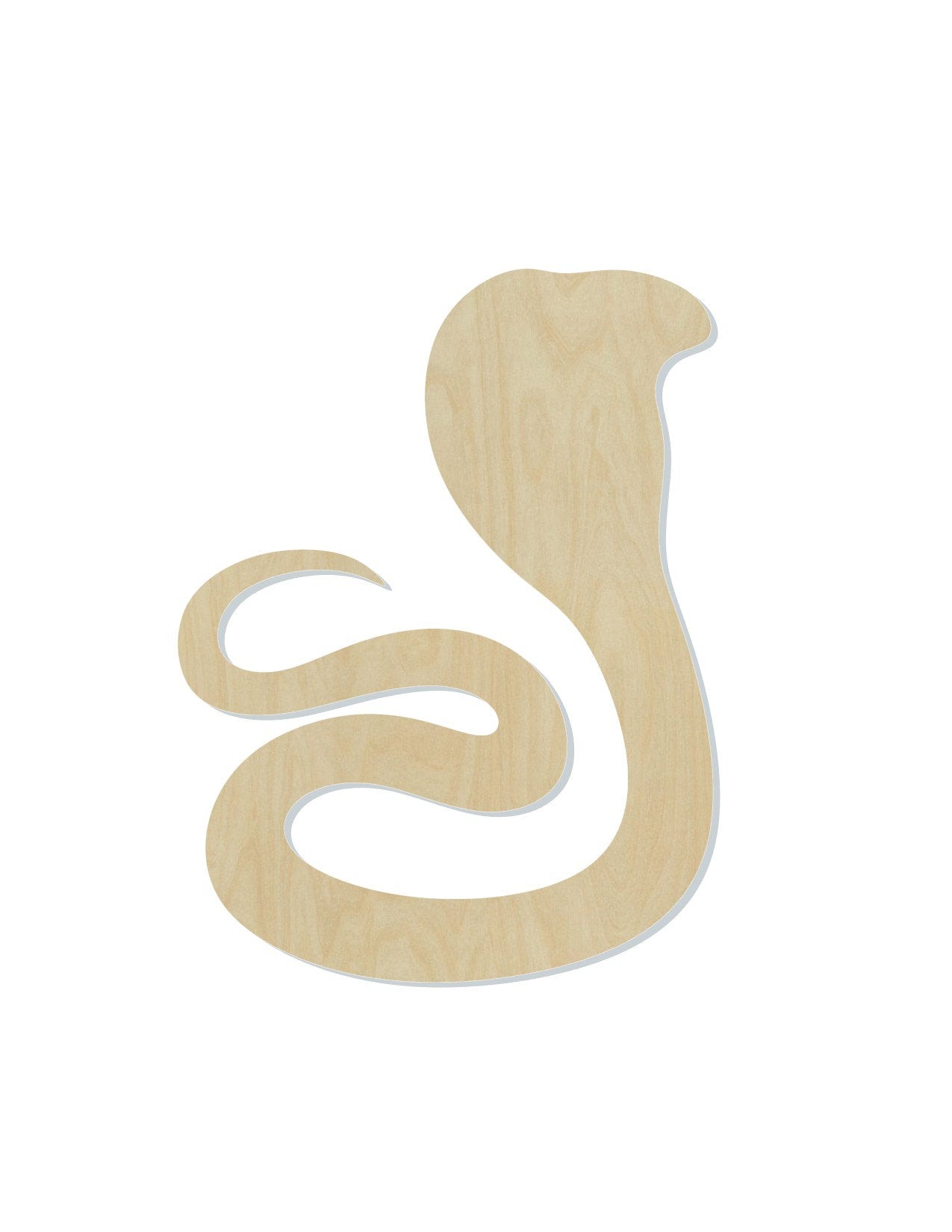 Cobra Snake wood blank cutouts animal cutouts zoo animals DIY Paint kit #1344 - Multiple Sizes Available - Unfinished Cutout Shapes