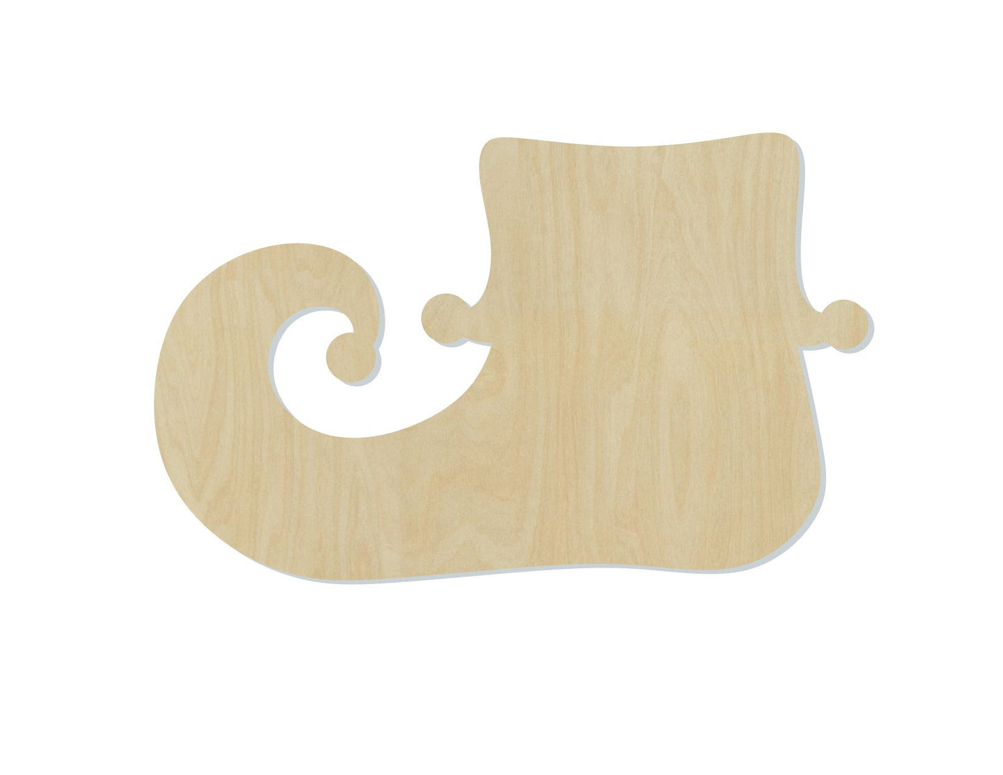 Elf Shoe wood blank cutouts Christmas Craft Holidays Elves DIY Paint kit #1438 - Multiple Sizes Available - Unfinished Cutout Shapes