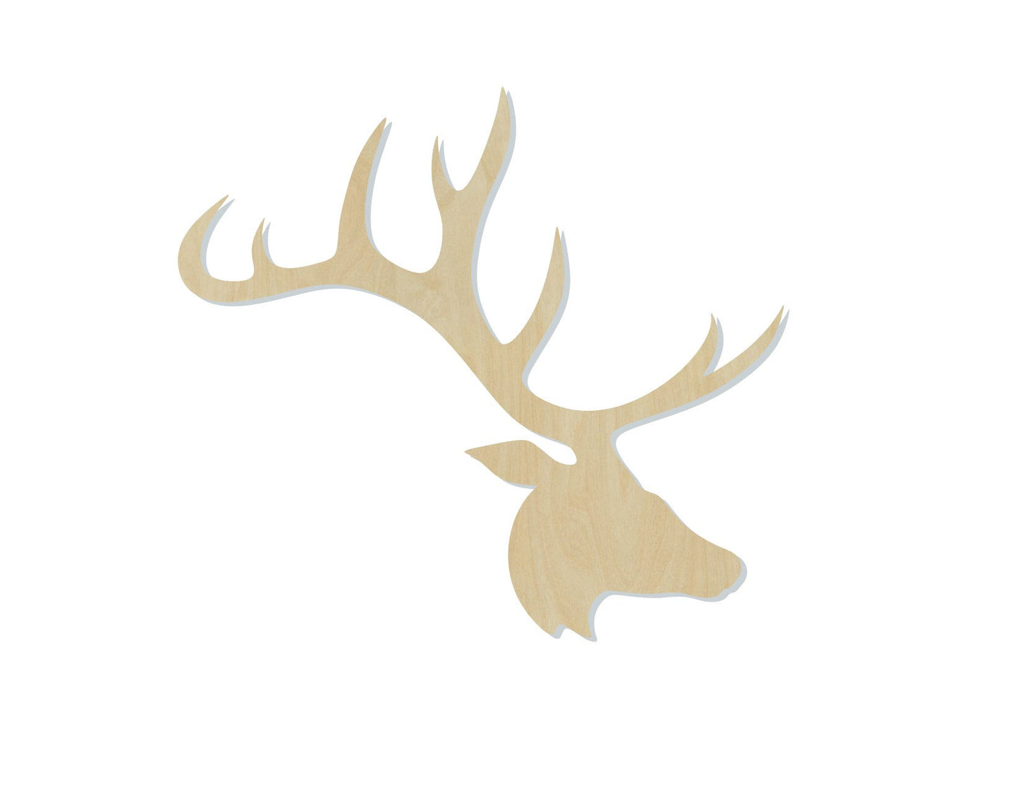 Elk Head wood cutouts Hunting Trophy DIY Paint kit Cabin Log Cabin #1439 - Multiple Sizes Available - Unfinished Cutout Shapes