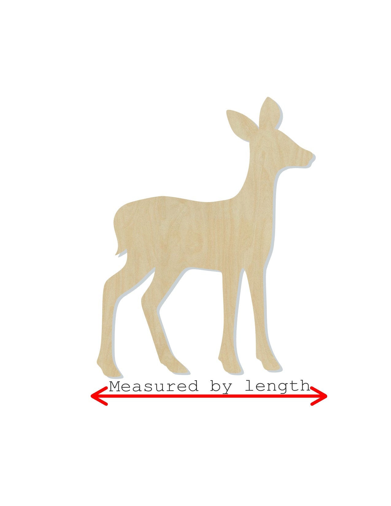 Fawn Deer wood cutouts animal cutouts wood blanks DIY paint kit #1455 - Multiple Sizes Available - Unfinished wood Cutout Shapes