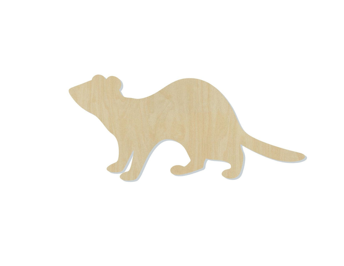 Ferret wood cutouts Animal cutouts zoo animals Wild DIY Paint kit #1459 - Multiple Sizes Available - Unfinished wood Cutout Shapes