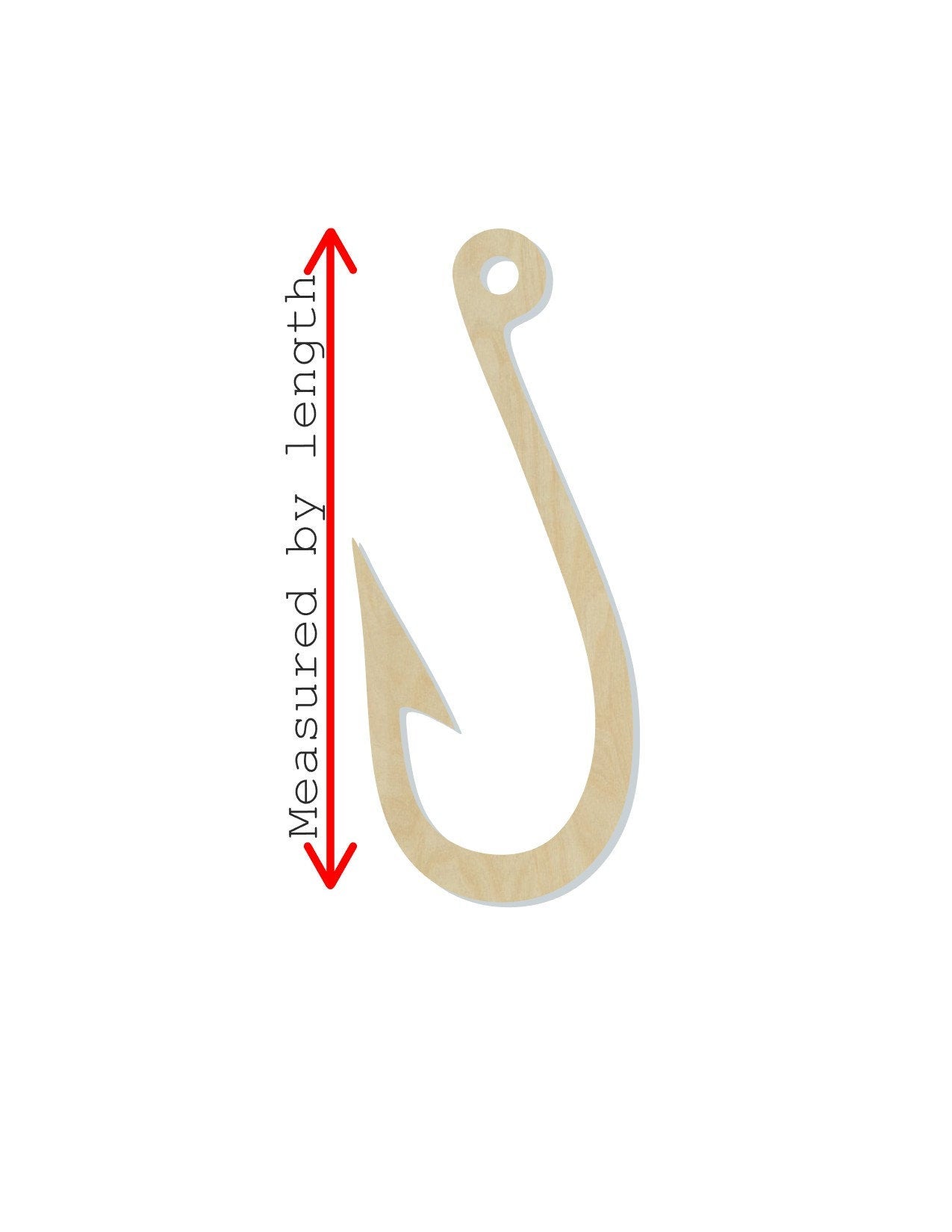 Fish Hook Fishing Father's Day idea DIY Paint kit #1471 - Multiple Sizes Available - Unfinished Wood Cutout Shapes