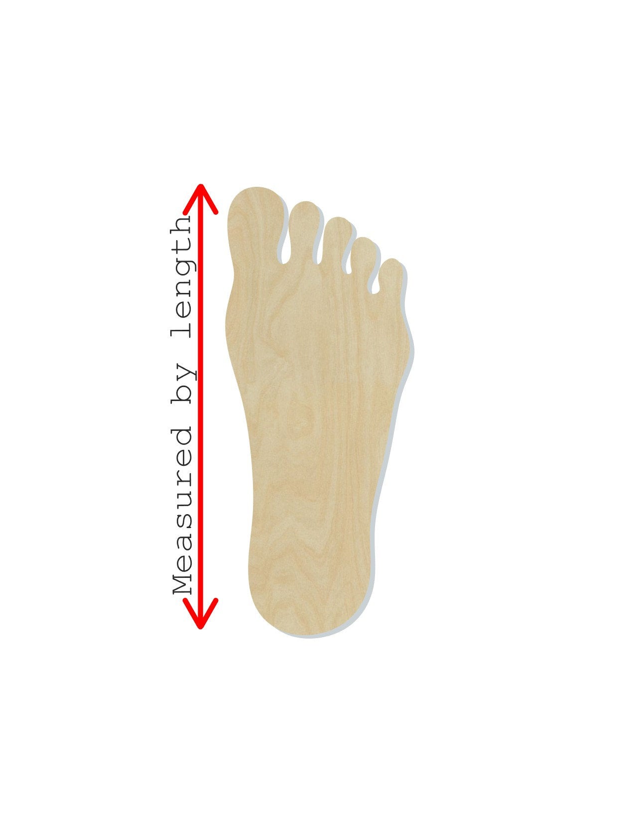Foot wood cutouts Body Parts DIY paint kit Paint yourself #1503 - Multiple Sizes Available - Unfinished Wood Cutout Shapes
