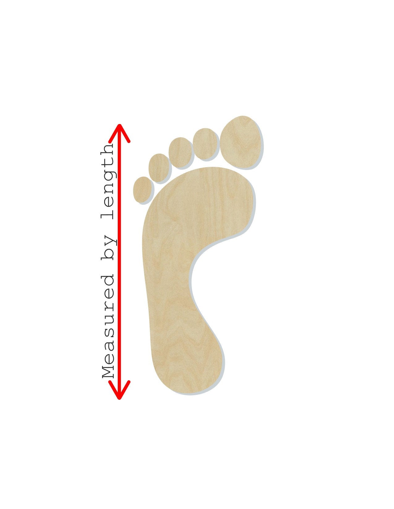 Footprint wood cutouts Body Parts DIY Paint kit Paint yourself #1504 - Multiple Sizes Available - Unfinished Wood Cutout Shapes