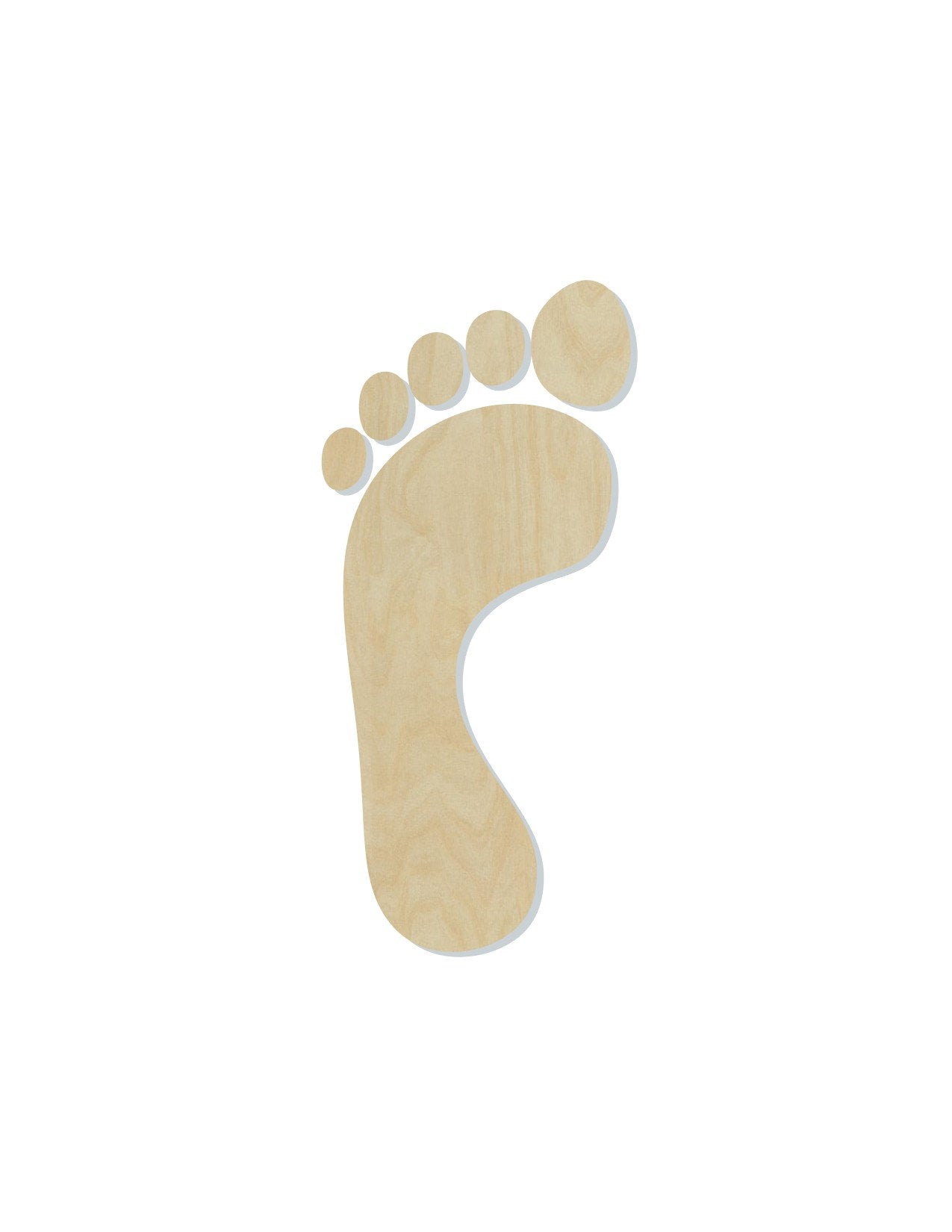 Footprint wood cutouts Body Parts DIY Paint kit Paint yourself #1504 - Multiple Sizes Available - Unfinished Wood Cutout Shapes
