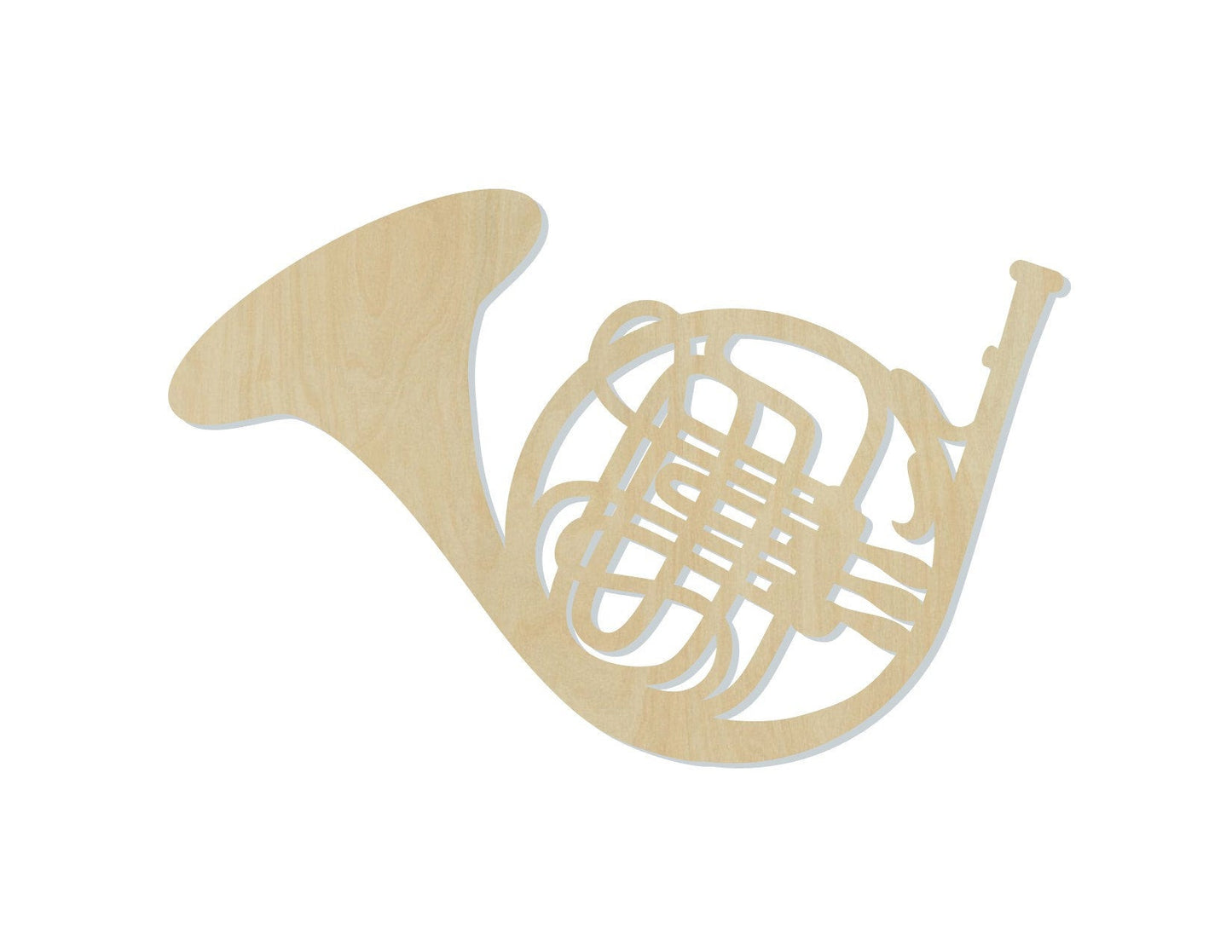 French Horn wood cutouts Music class Band Marching band Musician DIY #1512 - Multiple Sizes Available - Unfinished Wood Cutout Shapes