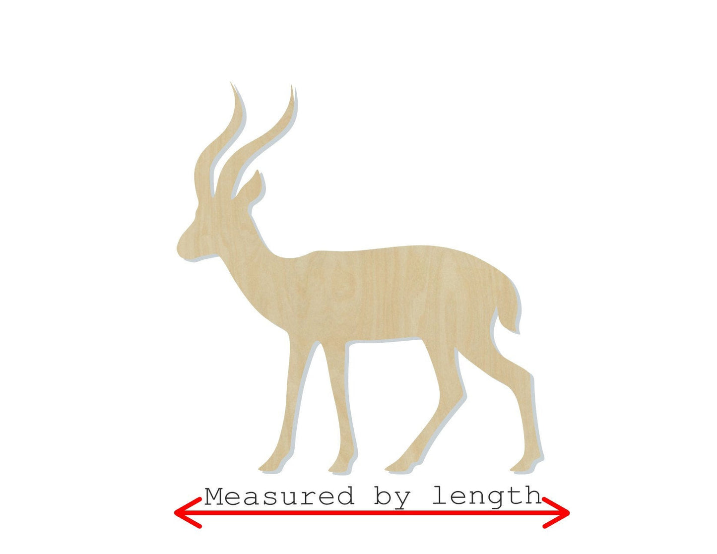 Gazelle wood cutouts animal cutouts zoo animals wild animals DIY paint kit #1520 - Multiple Sizes Available - Unfinished Wood Cutout Shapes