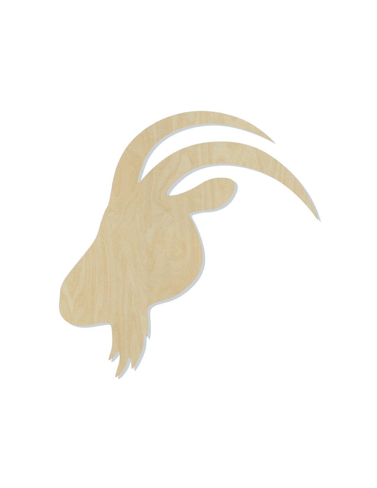 Goat Head wood cutouts Zoo animal cutouts DIY Paint kit #1537 - Multiple Sizes Available - Unfinished wood cutout shapes