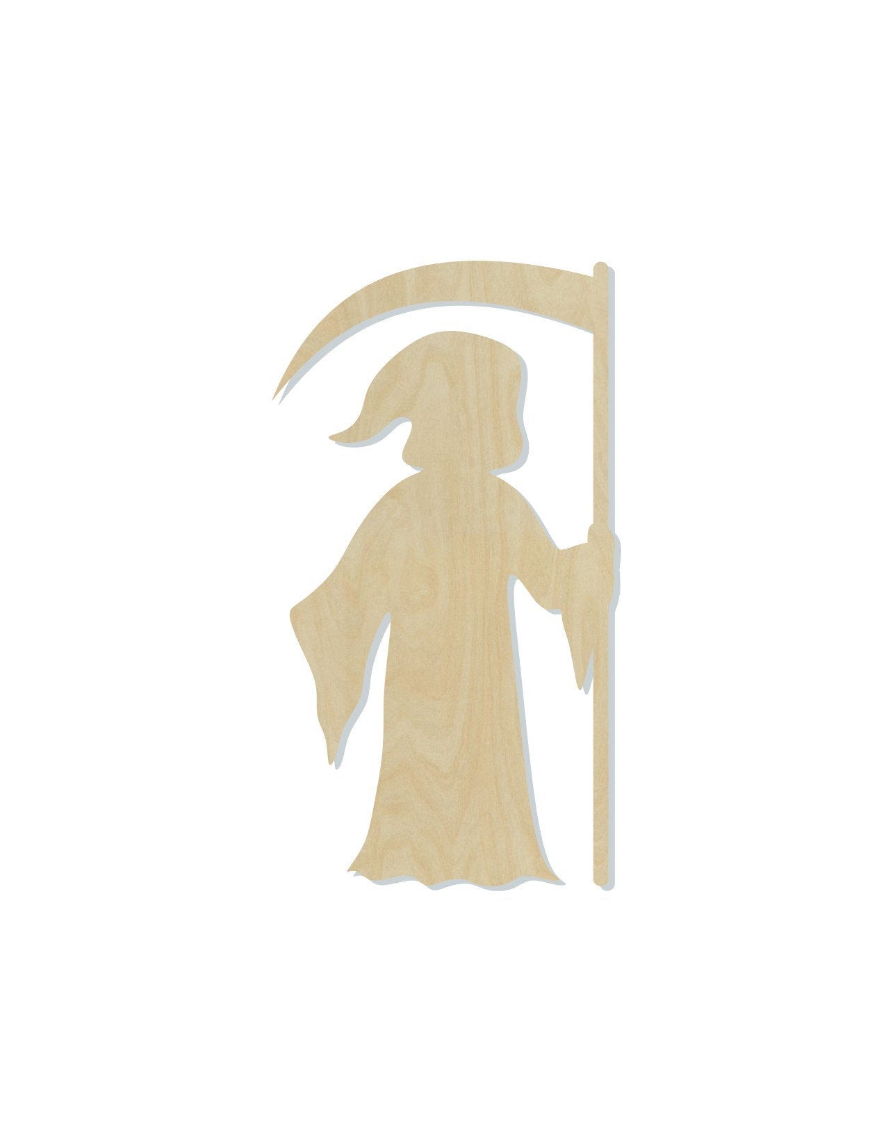 Grim Reaper wood blank cutouts Death Halloween Scary DIY Paint kit #1559 - Multiple Sizes Available - Unfinished Cutout Shapes