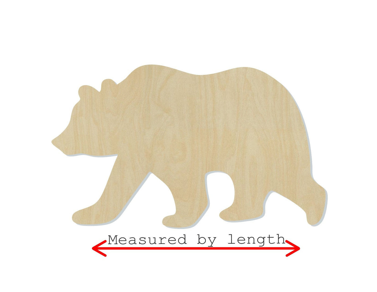 Grizzy Bear Cutouts wood blank cutout Mama bear Baby Bear Daddy Bear DIY Paint #1560 - Multiple Sizes Available - Unfinished Cutout Shapes