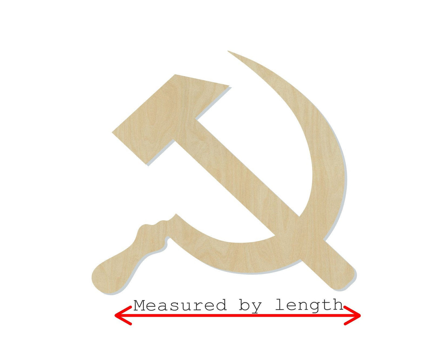 Hammer and Sickle wood blank cutouts DIY Paint kit Paint yourself Craft night #1573 - Multiple Sizes Available - Unfinished Cutout Shapes