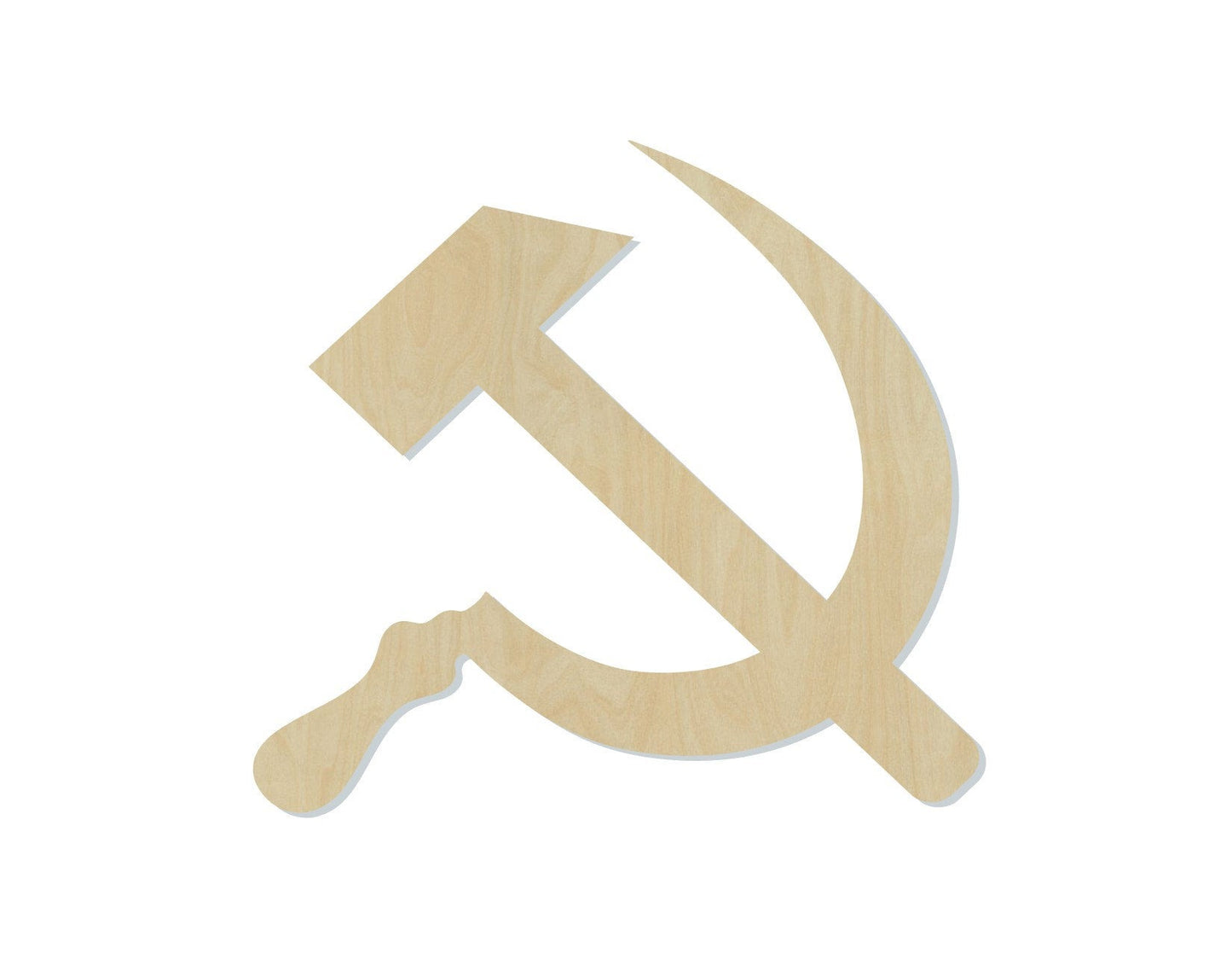 Hammer and Sickle wood blank cutouts DIY Paint kit Paint yourself Craft night #1573 - Multiple Sizes Available - Unfinished Cutout Shapes