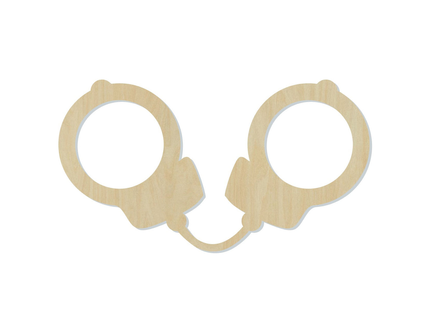 Handcuffs wood blank cutouts Cops Cop DIY paint kit Jail Paint yourself #1579 - Multiple Sizes Available - Unfinished Cutout Shapes
