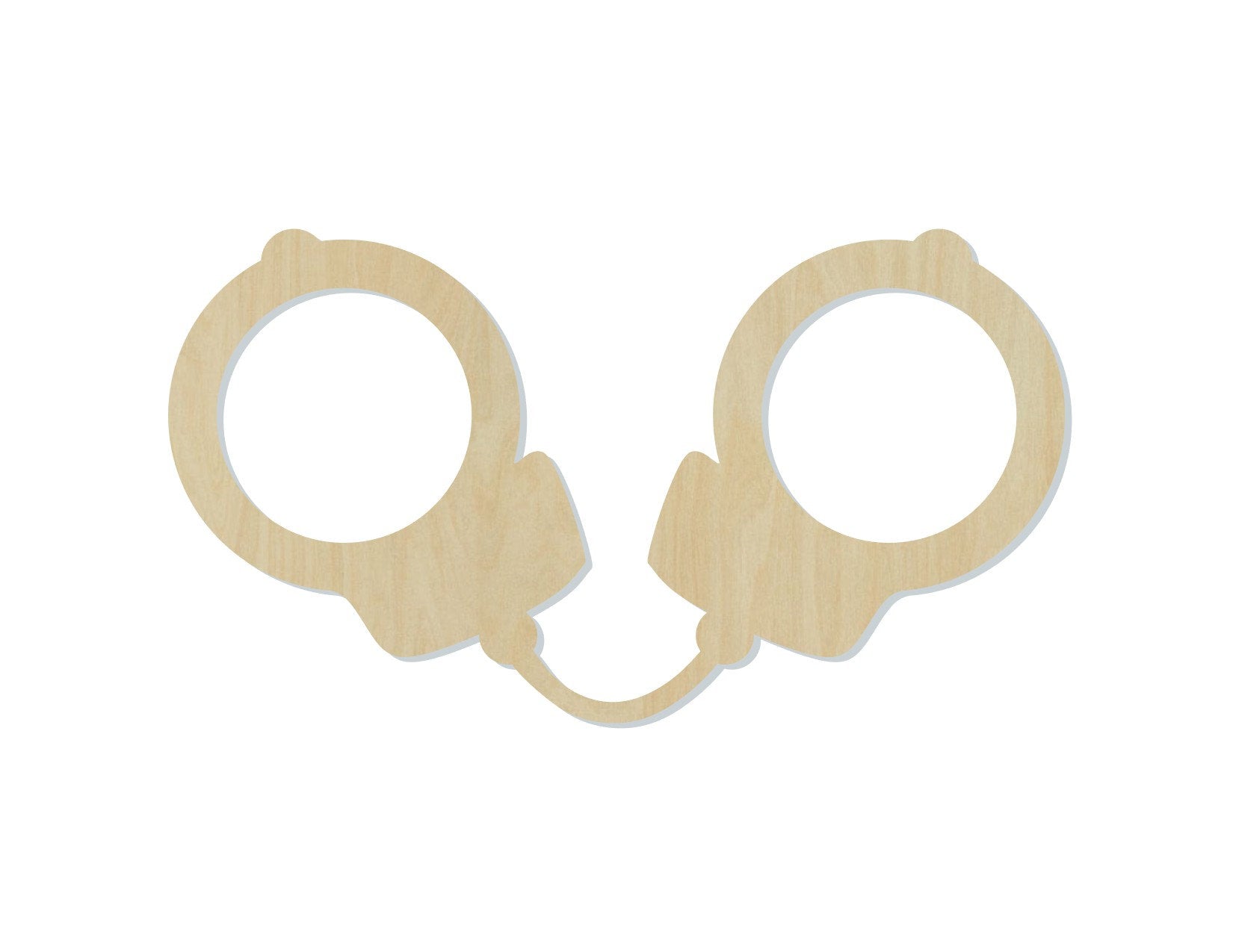 Handcuffs wood blank cutouts Cops Cop DIY paint kit Jail Paint yourself #1579 - Multiple Sizes Available - Unfinished Cutout Shapes