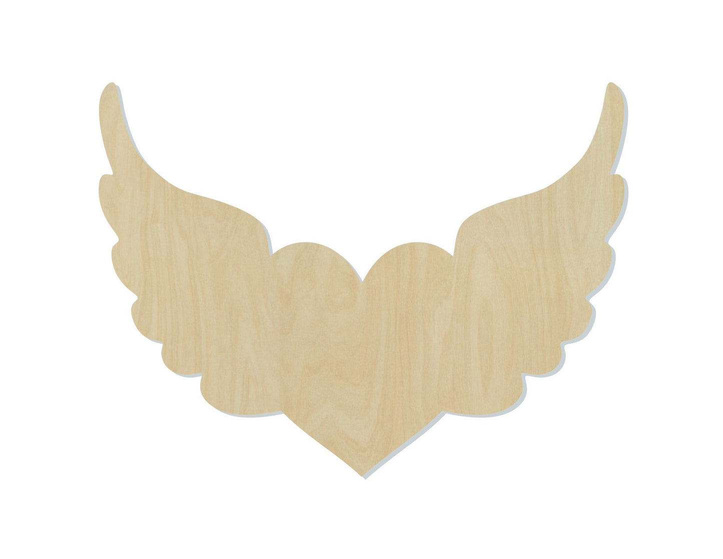 Heart with wings Love Valentine's Day DIY Paint kit wood cutouts #1589 - Multiple Sizes Available - Unfinished wood Cutout Shapes