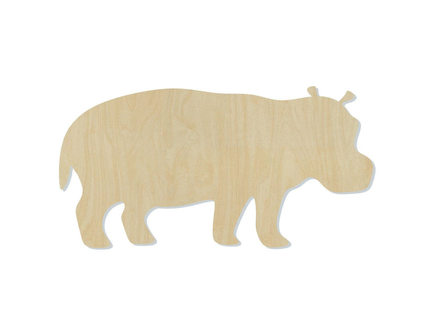 Hippo wood cutout wood shapes #1600 - Multiple Sizes Available - Unfinished Wood Cutouts Shapes