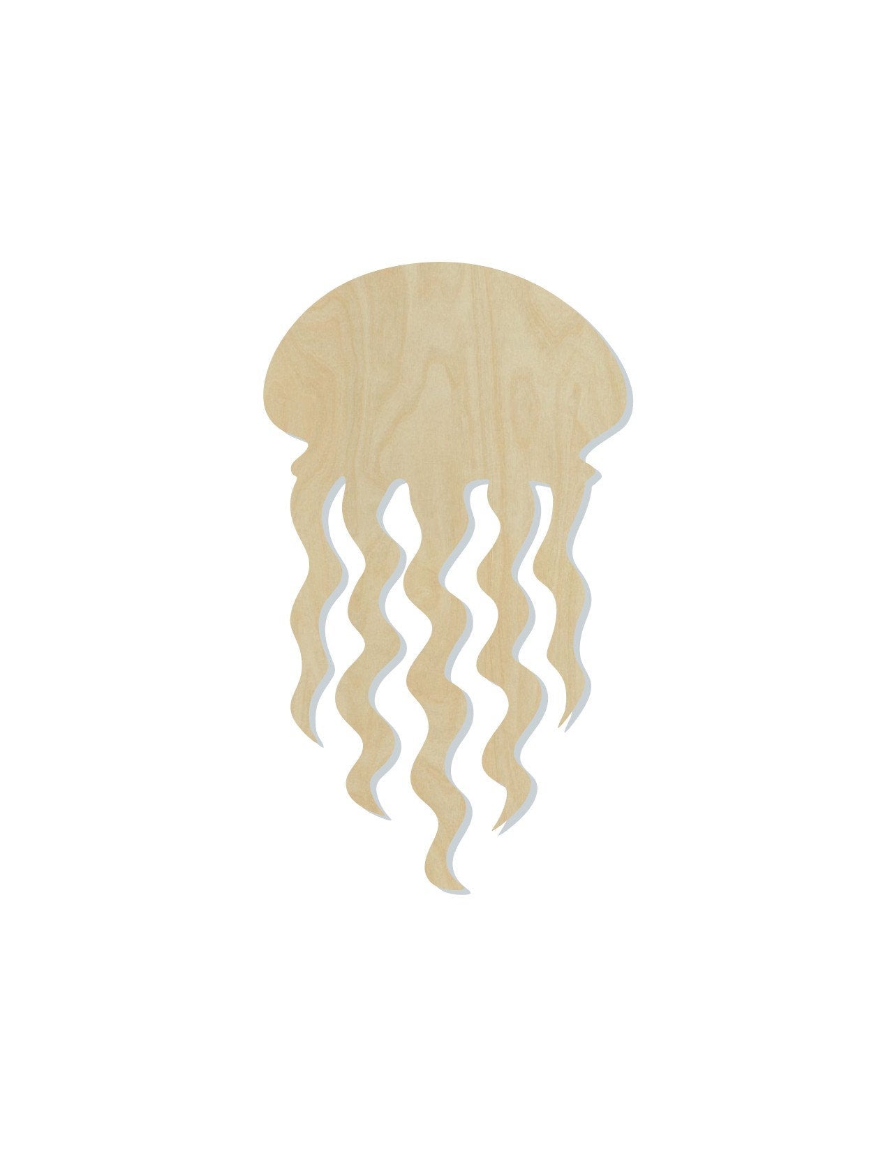 Jellyfish wood cutout wood shapes DIY paint kit #1639 - Multiple Sizes Available - Unfinished Wood Cutouts Shapes