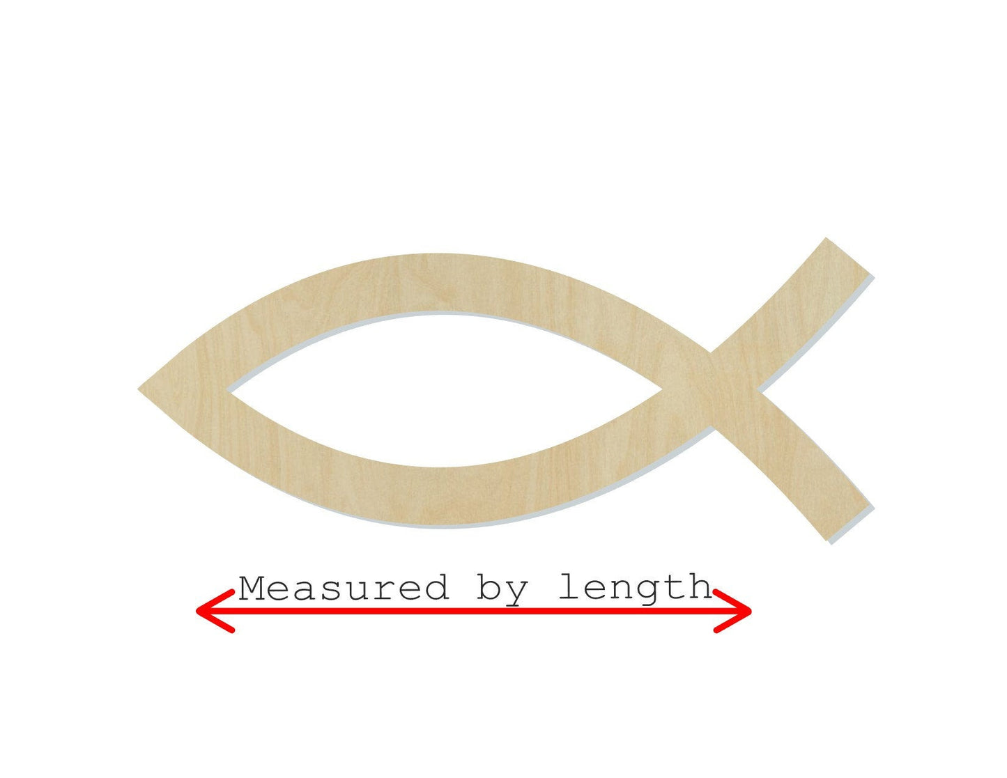 Jesus Fish wood cutouts wood shapes DIY paint kit #1642 - Multiple Sizes Available - Unfinished wood Cutout Shapes