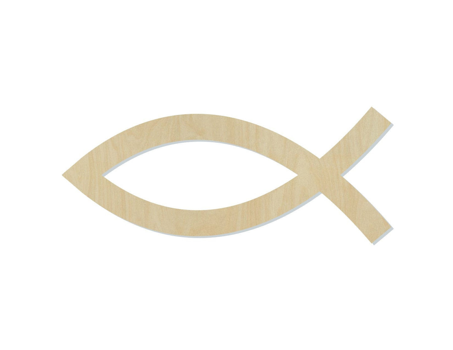 Jesus Fish wood cutouts wood shapes DIY paint kit #1642 - Multiple Sizes Available - Unfinished wood Cutout Shapes