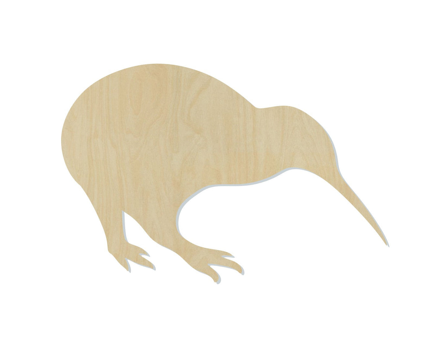 Kiwi wood cutouts wood shapes Bird shapes bird cutouts DIY Paint kit #1655 - Multiple Sizes Available - Unfinished Wood Cutout Shapes