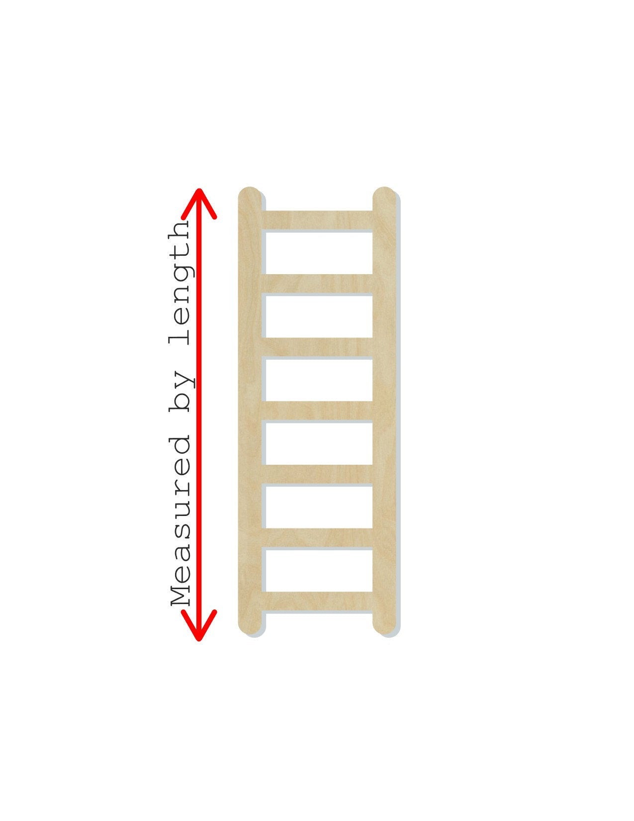 Ladder wood cutouts wood shapes Fire Tools DIY Paint kit #1662 - Multiple Sizes Available - Unfinished Wood Cutout Shapes