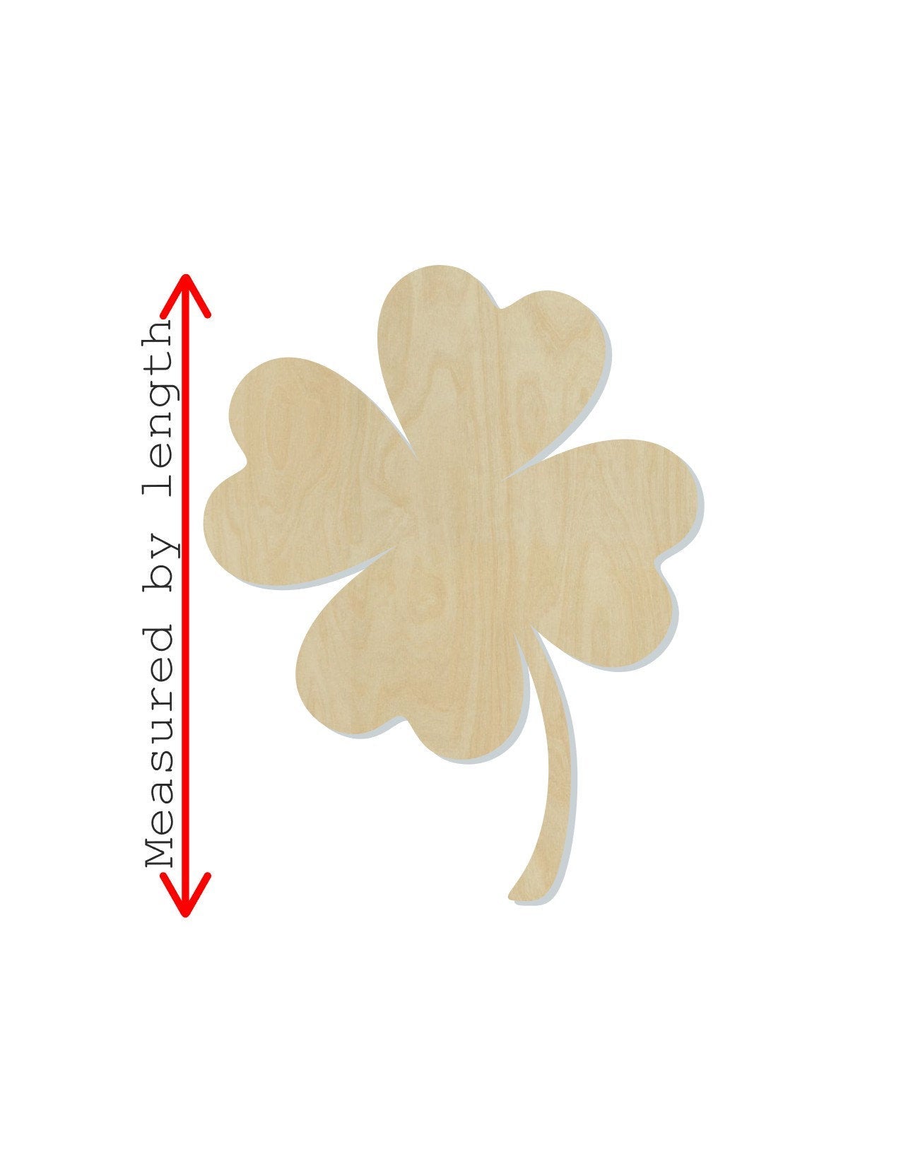 Four Leaf Clover wood cutouts wood shapes St. Patrick's Day craft DIY Paint #1674 - Multiple Sizes Available - Unfinished Wood Cutout Shapes