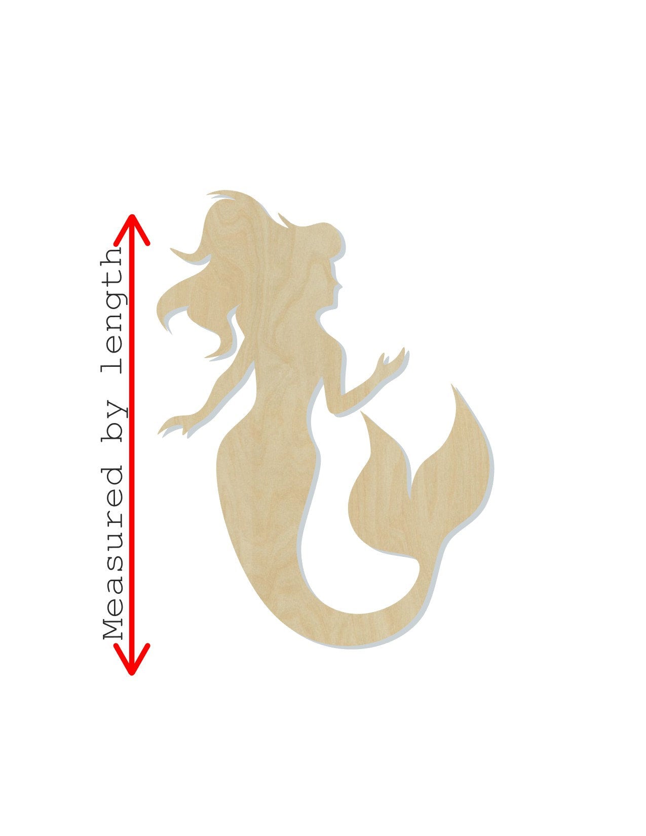 Mermaid wood shape wood cutouts Ocean Sea Beach DIY Paint kit #1738 - Multiple Sizes Available - Unfinished Wood Cutout Shapes