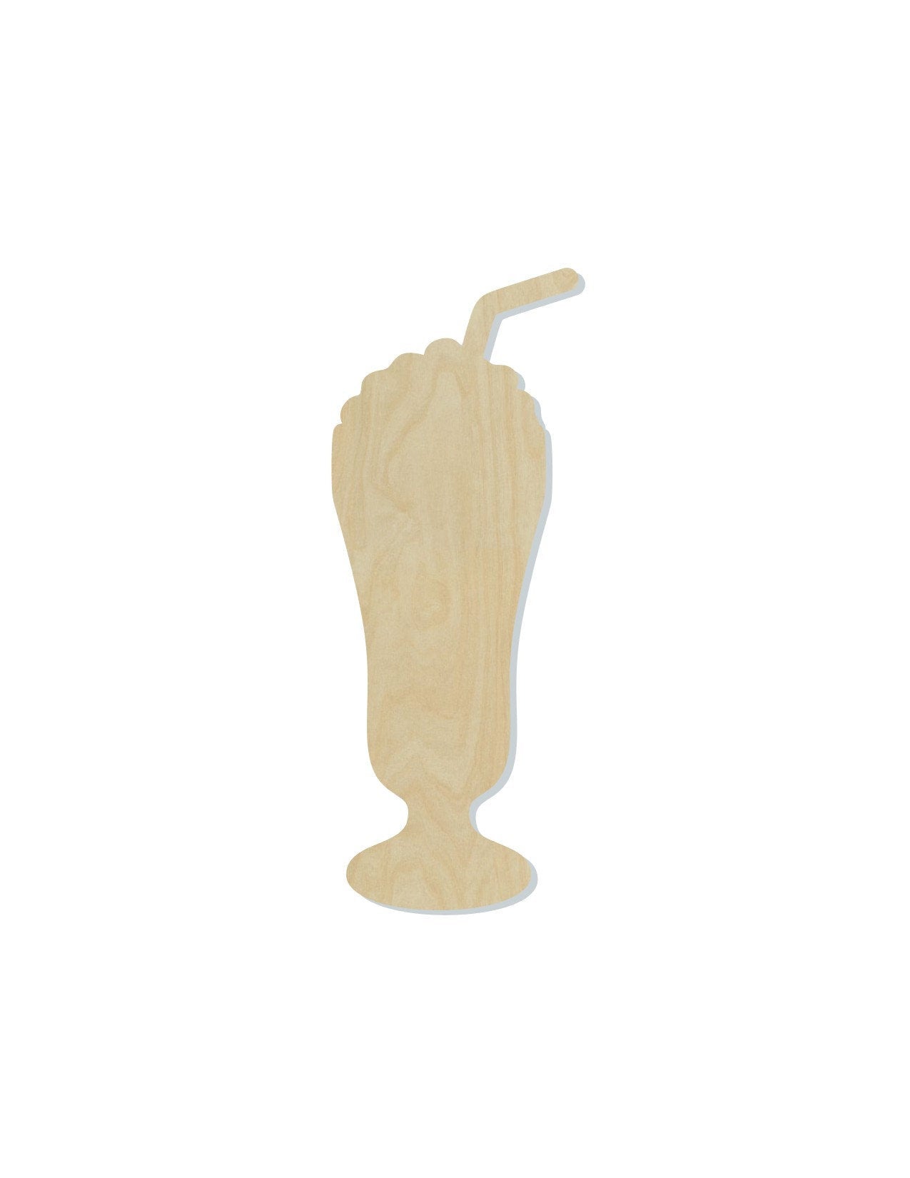 Milk Shake wood shape wood cutouts Food cutouts Treat Milkshake DIY Paint #1743 - Multiple Sizes Available - Unfinished Wood Cutout Shapes