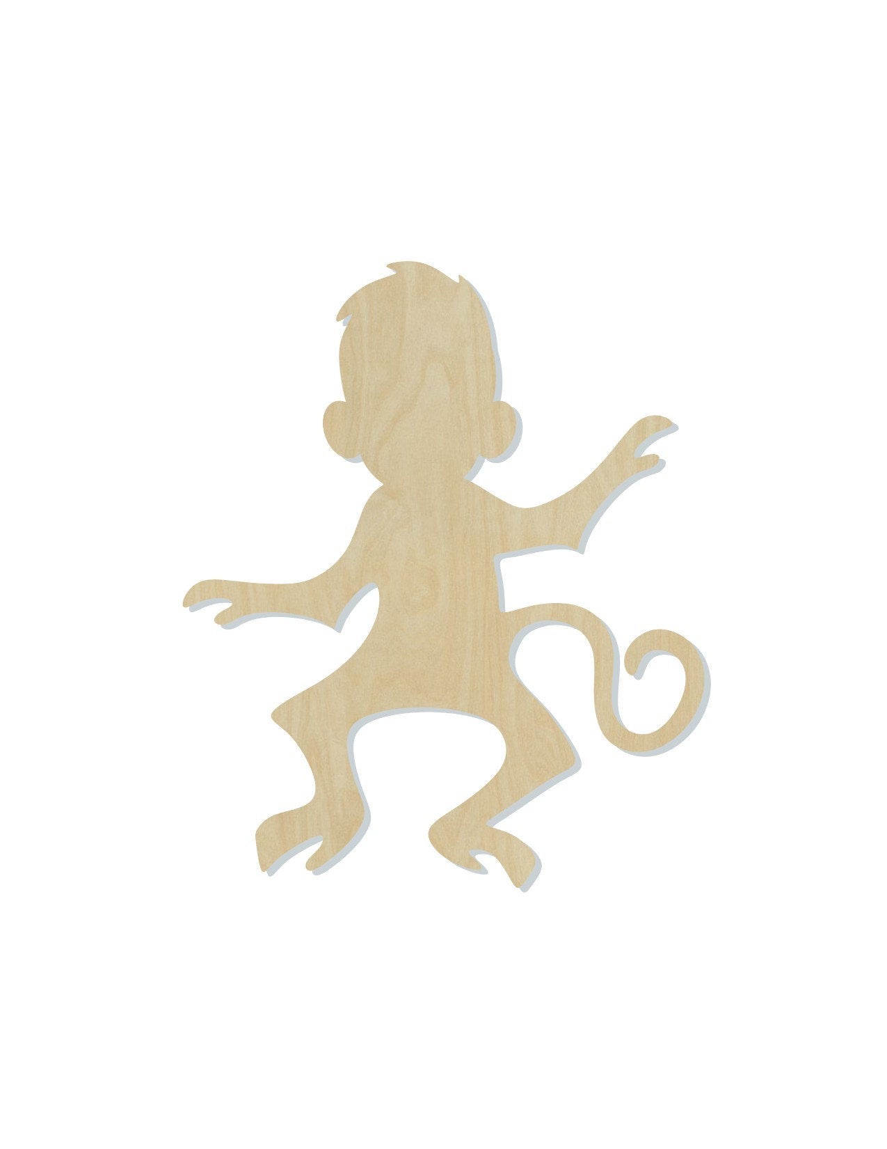 Monkey wood shape wood cutouts Animal shapes Animal cutouts DIY Paint kit #1752 - Multiple Sizes Available - Unfinished Wood Cutout Shapes